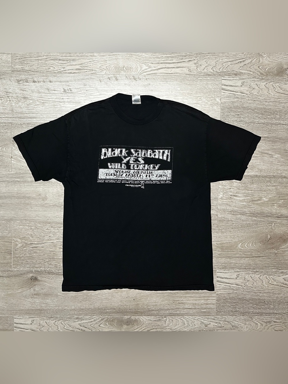 Vintage Black Sabbath, Yes, and Wild Turkey Graphic T-Shirt